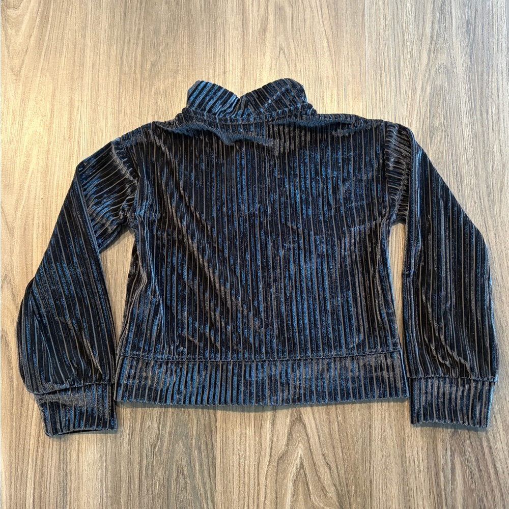 Nike Girls Ribbed Zip-Up Jacket in Black - Size 4 - Picture 9 of 9